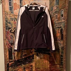 Adidas Black and White Wind Breaker Jacket Apparel